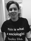 "This is what a sociologist looks like" unisex tee, black